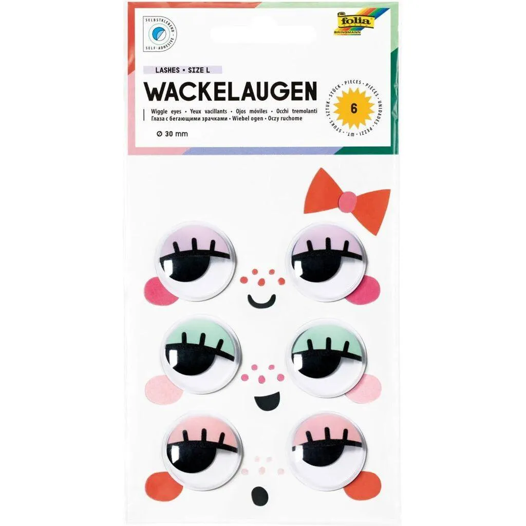 [7512] Folia Bio Wiggle Eyes Lashes Size 'M' Self-Adhesive
