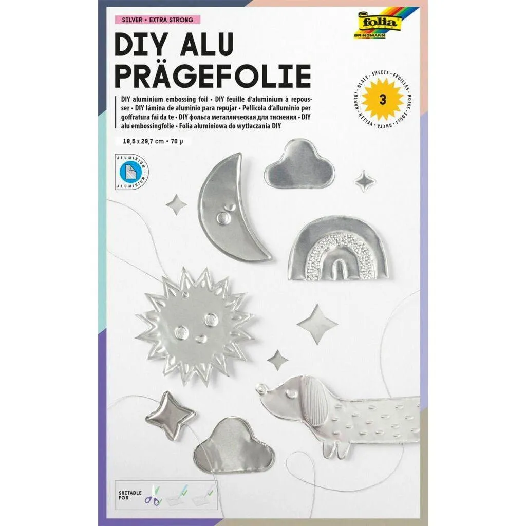 [522] Folia Metalwork (Repousse) Foil 70, 18.5x29cm Silver