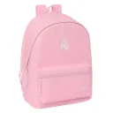 Safta Double Backpack For 15,6" Laptop+USB Real Madrid Chica Rosa