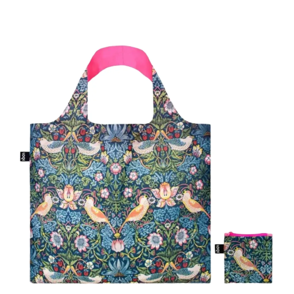 Loqi William Morris The Strawberry Thief Neon Recycled Bag