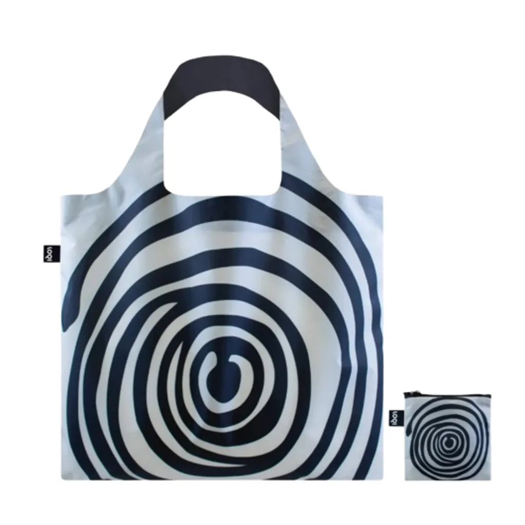 Loqi Louise Bourgeois Spirals Black Recycled Bag