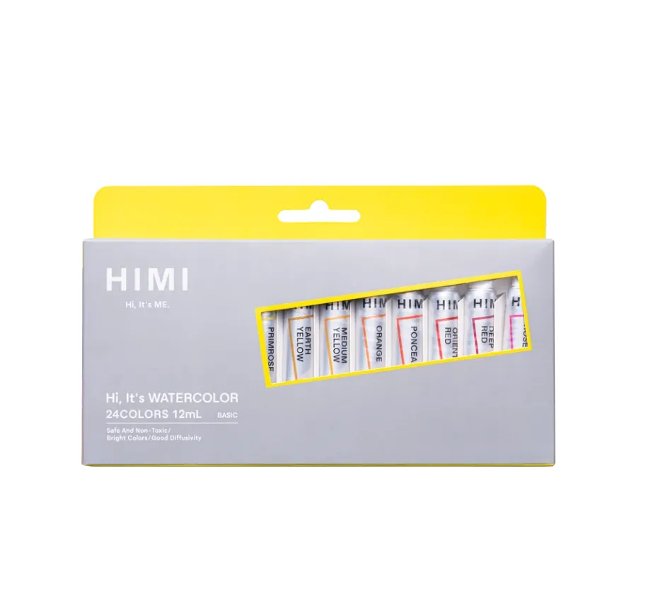 Miya Himi Tube Watercolor Paint Set 12ml X 24 Colors