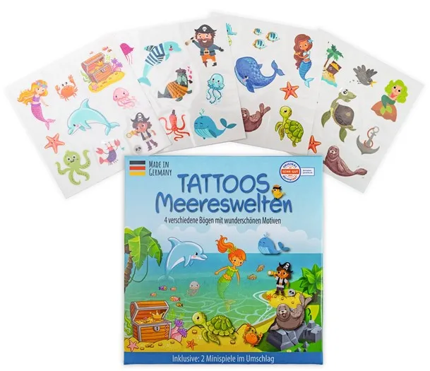 Herma Tray Sea World Tattoos 113x116 mm