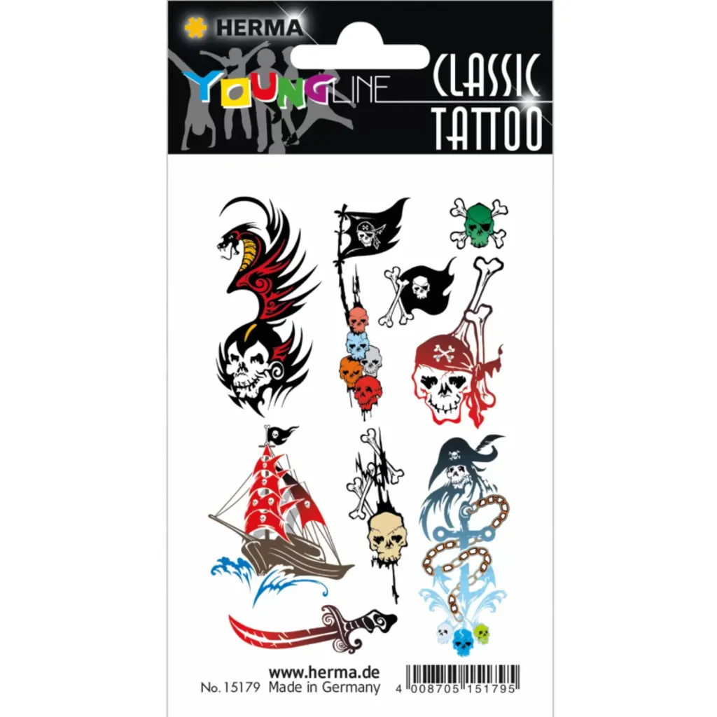 Herma Classic Tattoo Pirats Colour