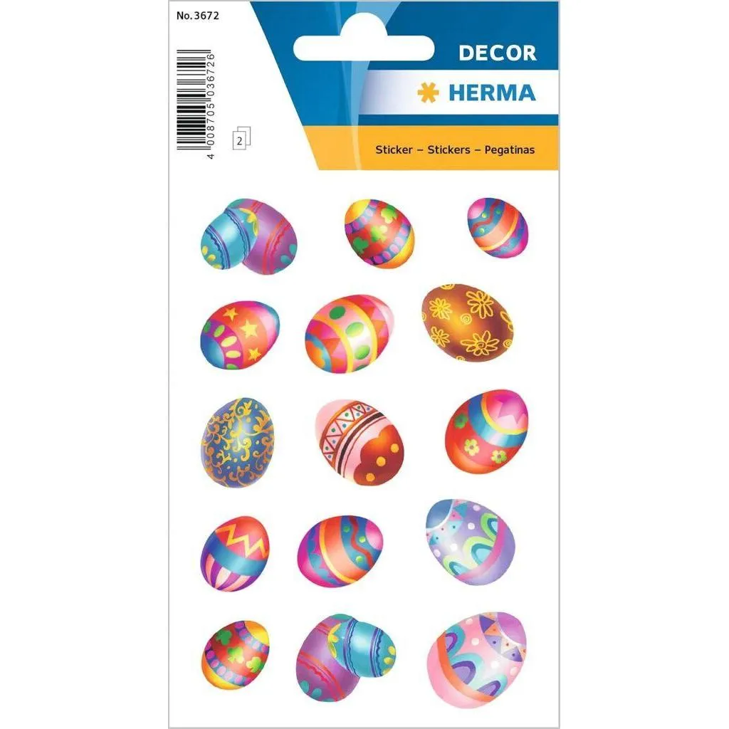 Herma Sticker Decor Easter Eggs, Glittery