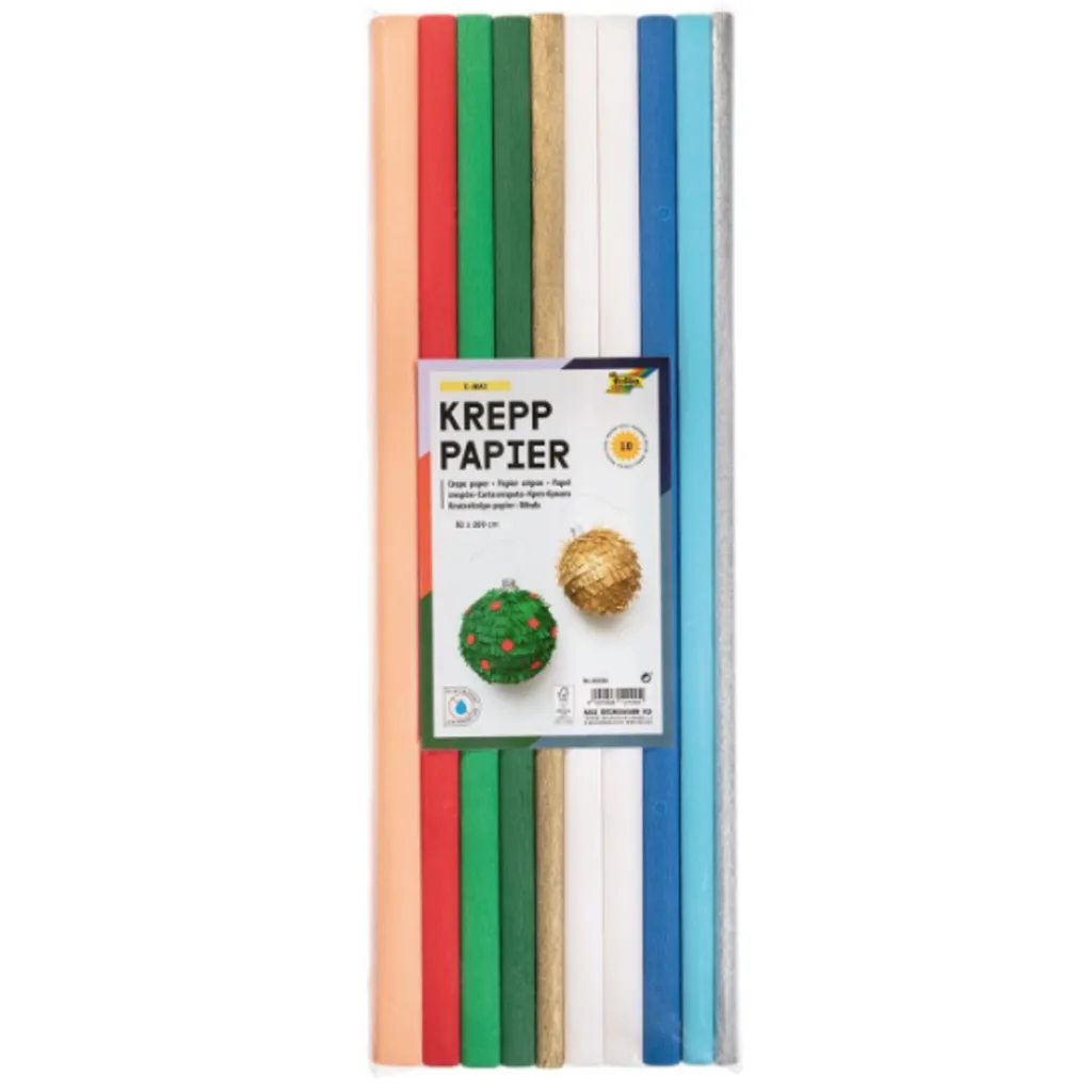[82394] Folia Crepe Paper Rolls X-MAS 50x200cm