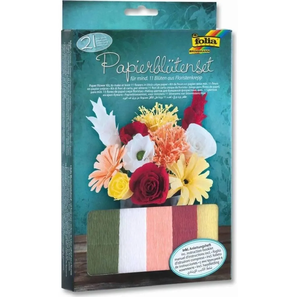 [82319] Folia Paper Flower Kit In Thick Crepe Paper