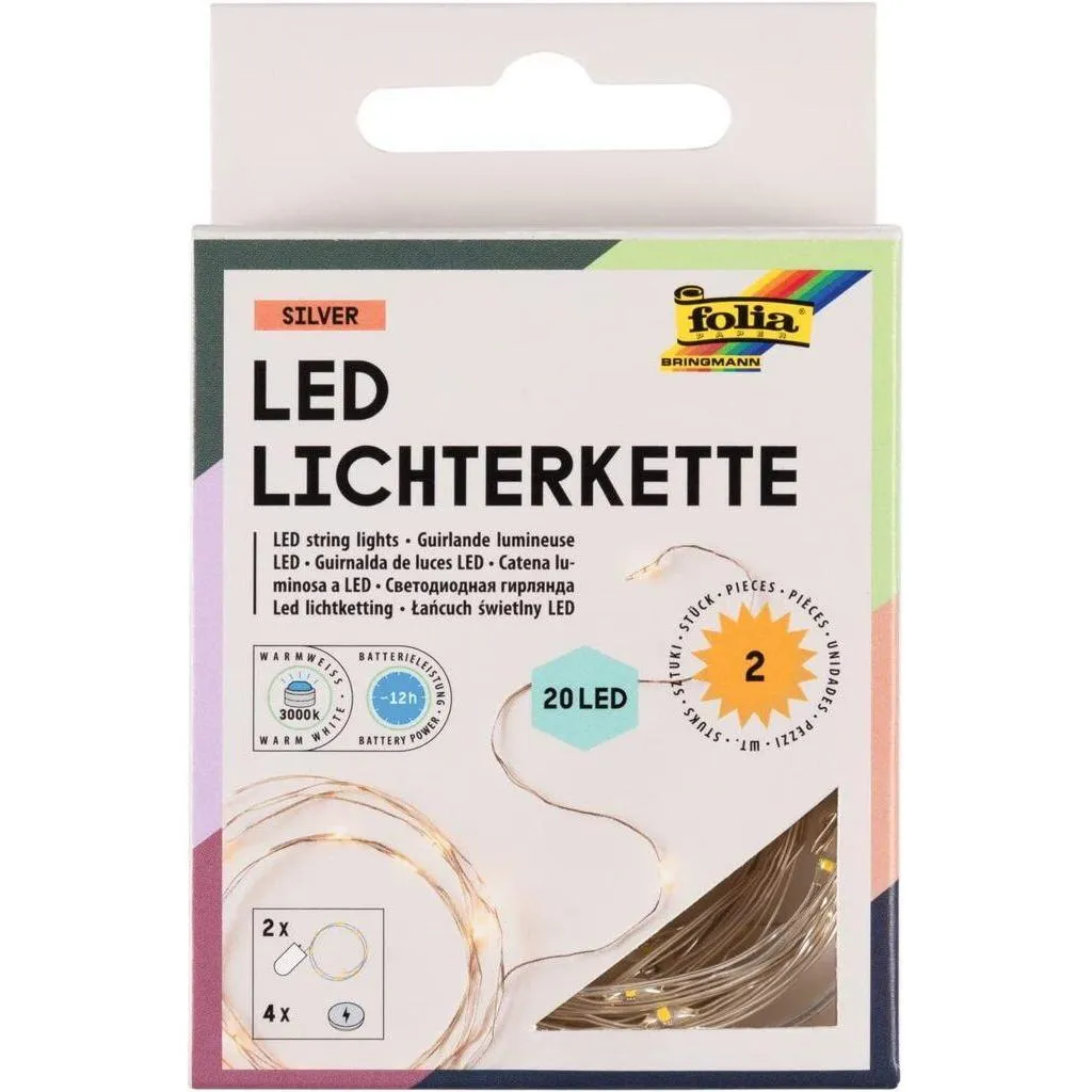 [986] Folia LED String Lights, 2 Pcs