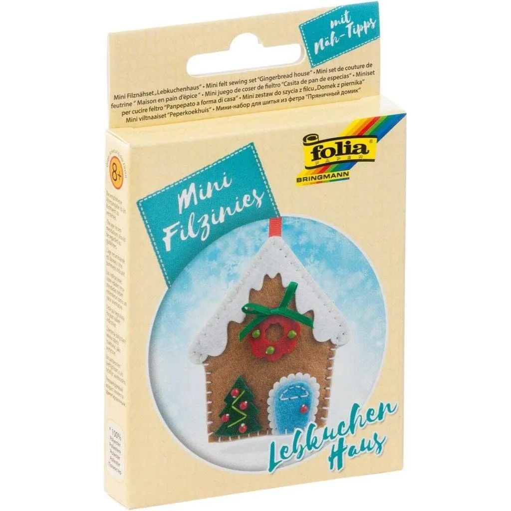 [52914] Folia Felt-Sewing-Set Gingerbread House