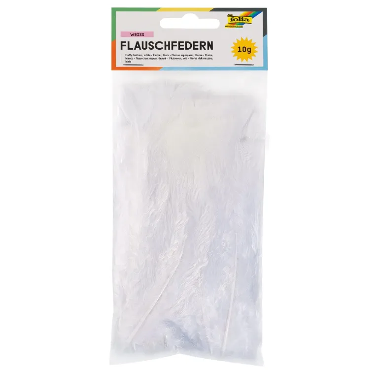 [53010] Folia Soft Fleece Feathers White, 10g