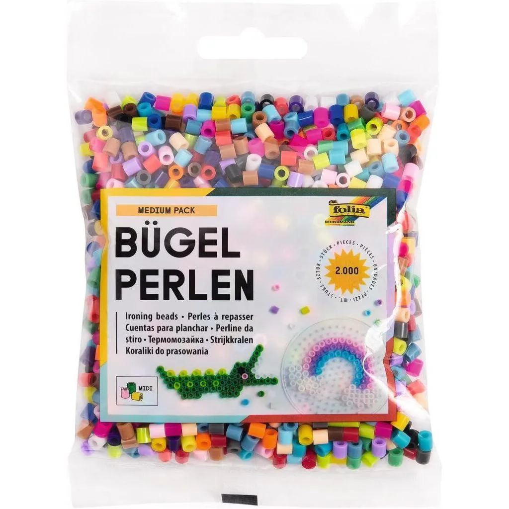 [73209] Folia Iron Beads, Medium Pack, 2.000pcs In 22 Colours Assorted