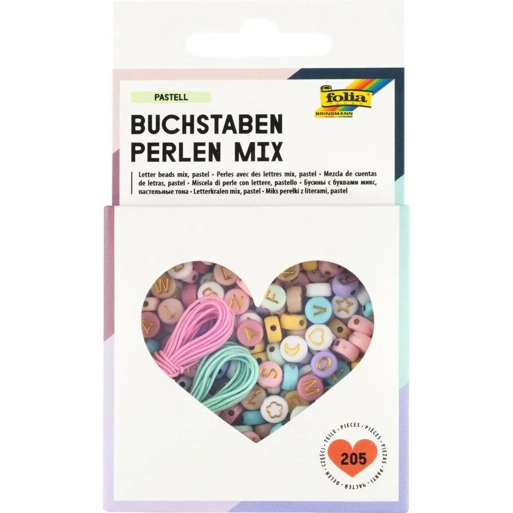 [32024] Folia Pearls Set Letters Mix Pastel