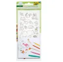 Folia Stickers To Colour Nature, Appx. 10x23cm 4 Sheets, Assorted Designs