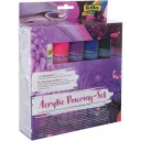 Folia Fluid Acrylic Set - Intensive Incl. 5x Fluid Acrylic Paints & 1x Canvas 20x20cm