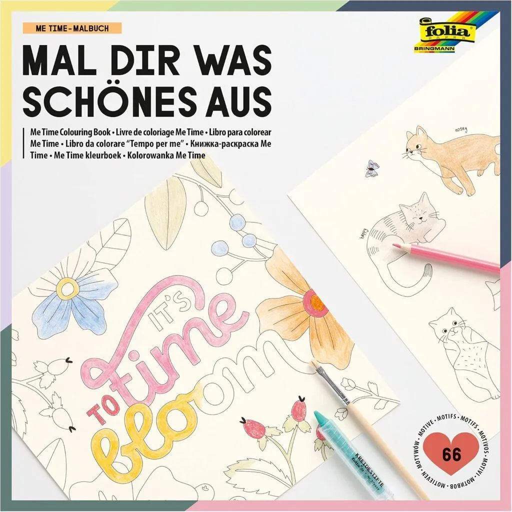 [82302] Folia Me Time Colouring Book, 23x23cm, 40 Sheets