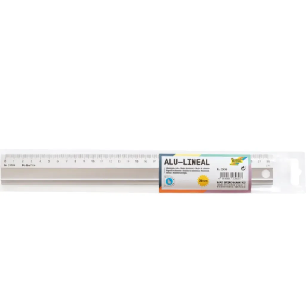 [23030] Folia Aluminium Rulers, 30cm With Anti-slide-backing