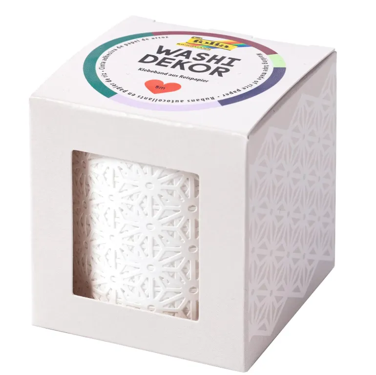 [29101] Folia Washi-lace Tape, 50mmx5m Flowers, White