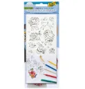 Folia Stickers To Colour X-mas, Appx.10x23cm 4 Sheets, Assorted Designs