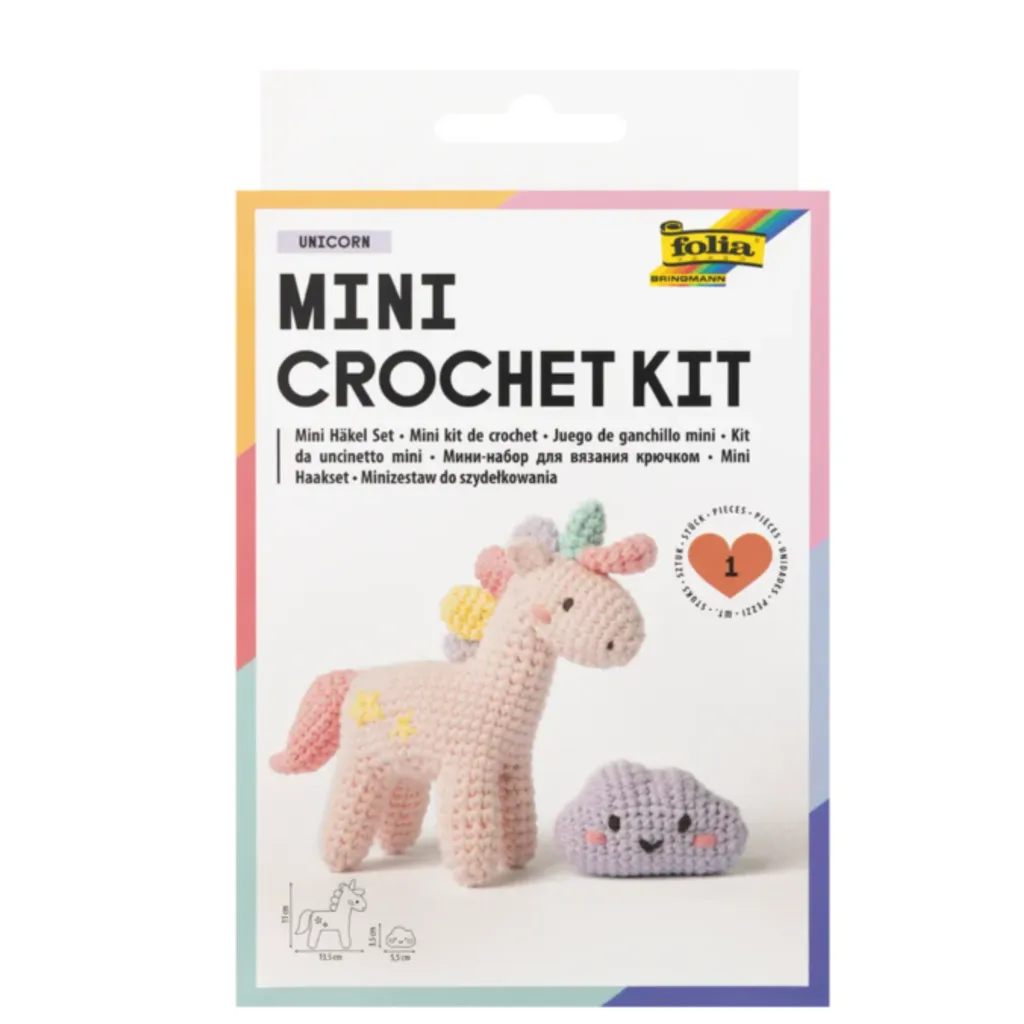 [23917] Folia Mini Crochet Kit Unicorn
