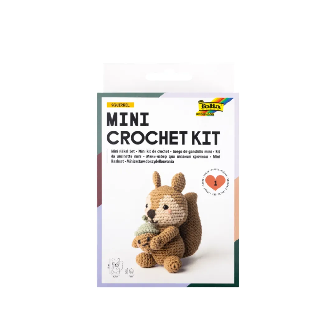 [23920] Folia Mini Crochet Kit Squirrel