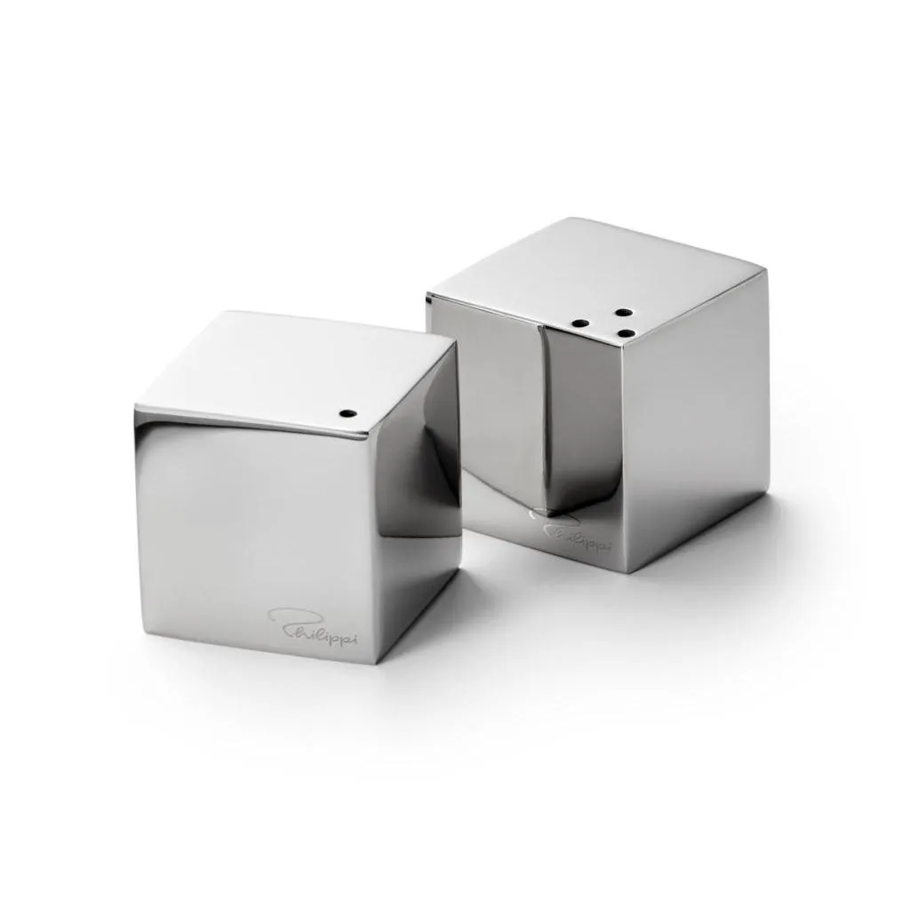Philippi Cube Salt & Pepper Shaker, 2 Pcs Set